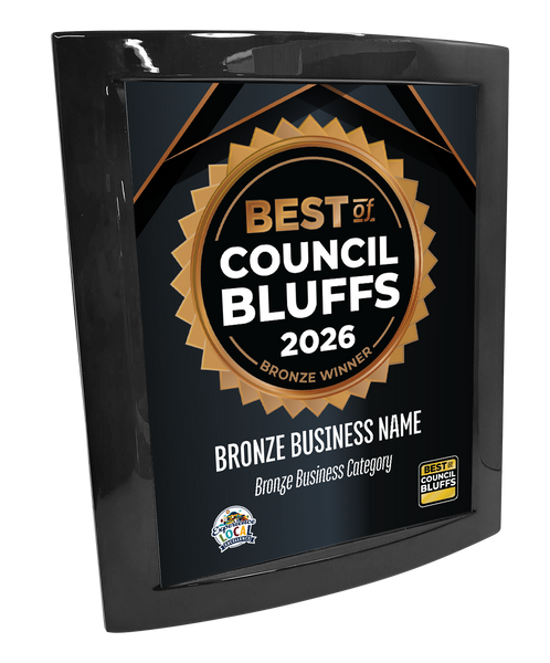 Best of Council Bluffs - Eclipse Plaque with Metal Inlay