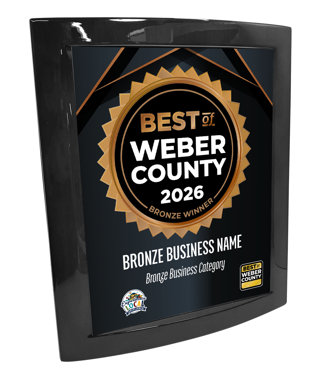Best of Weber County - Eclipse Plaque with Metal Inlay