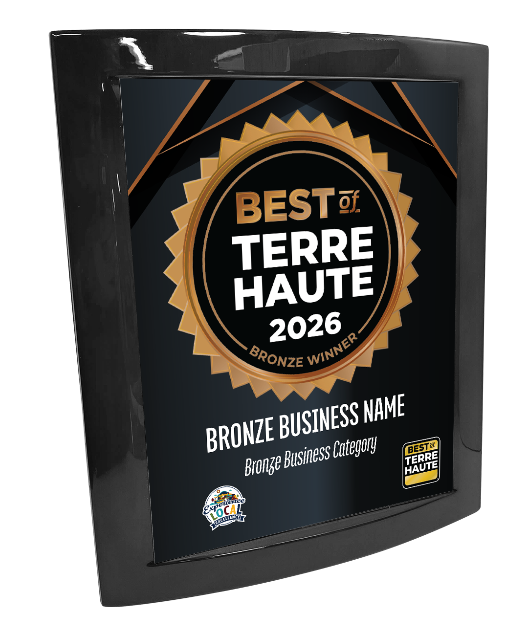 Best of Terre Haute - Eclipse Plaque with Metal Inlay
