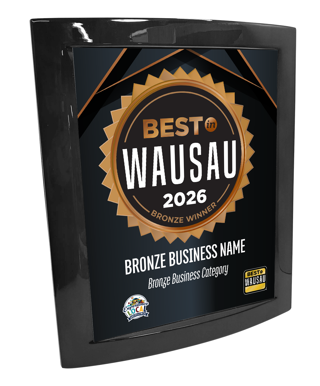 Best in Wausau - Eclipse Plaque with Metal Inlay