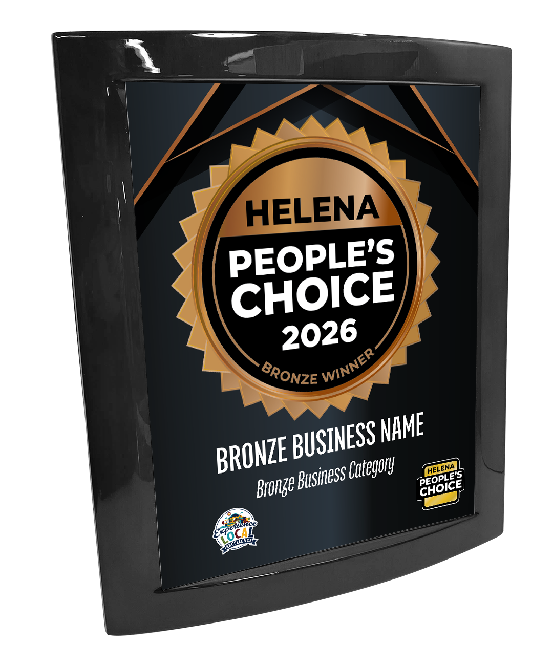Helena People's Choice - Eclipse Plaque with Metal Inlay