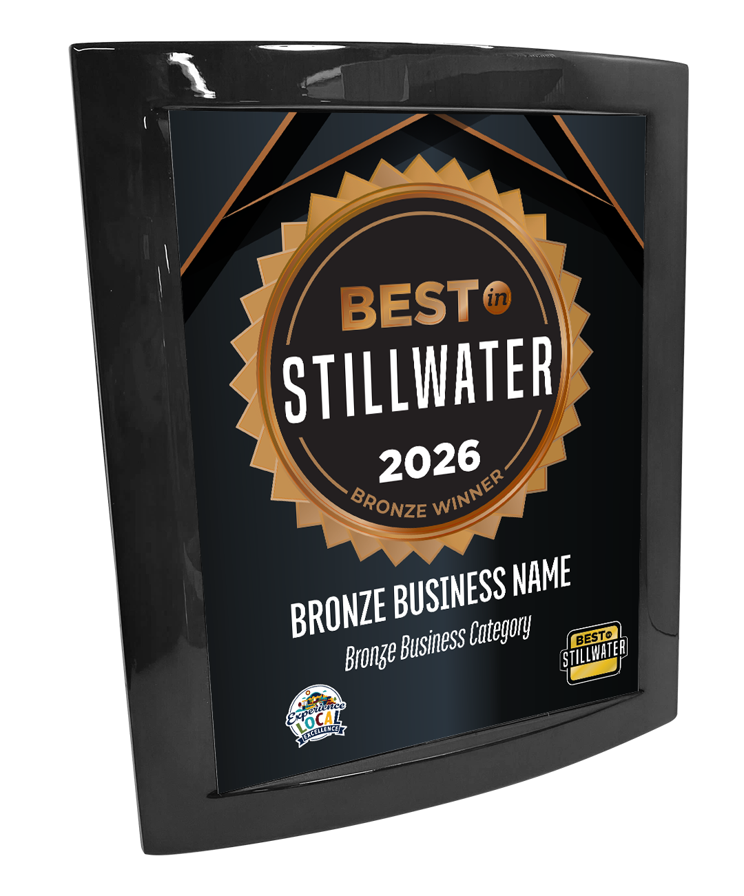 Best in Stillwater - Eclipse Plaque with Metal Inlay