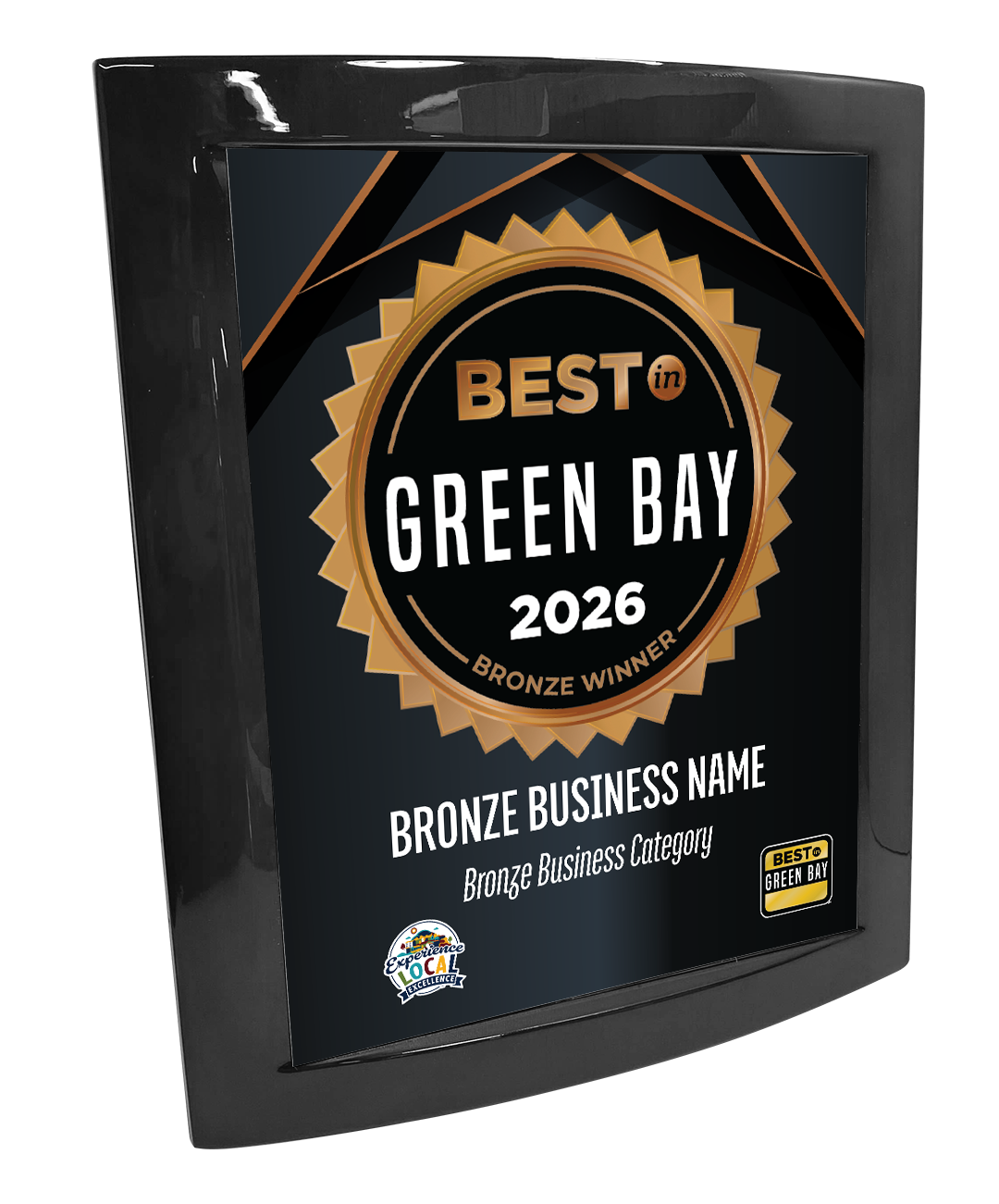 Best in Green Bay - Eclipse Plaque with Metal Inlay