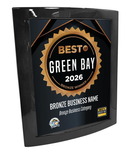 Best in Green Bay - Eclipse Plaque with Metal Inlay