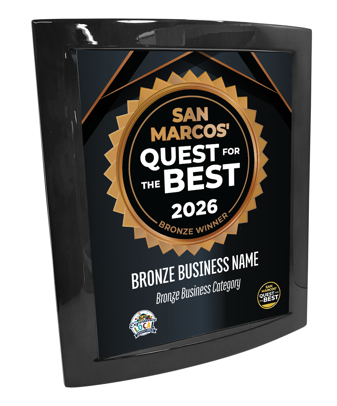San Marcos' Quest for the Best - Eclipse Plaque with Metal Inlay