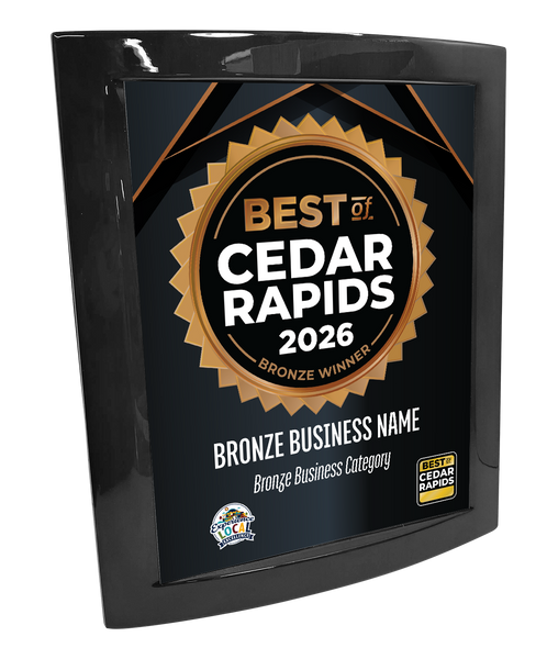 Best of Cedar Rapids - Eclipse Plaque with Metal Inlay