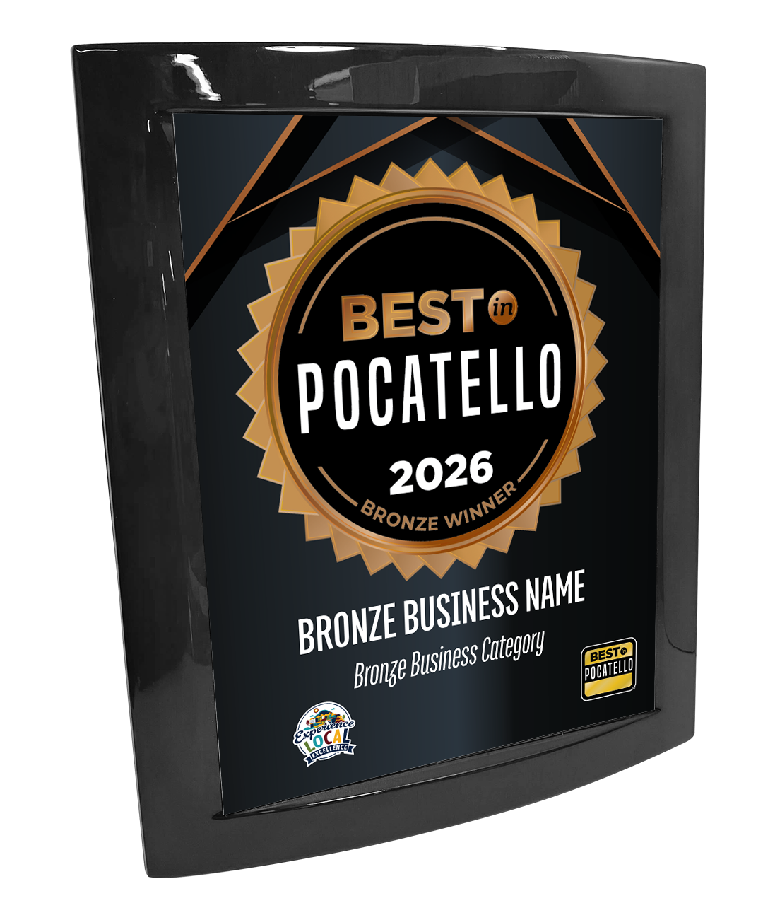 Best in Pocatello - Eclipse Plaque with Metal Inlay