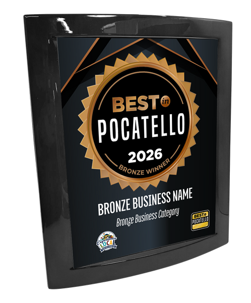 Best in Pocatello - Eclipse Plaque with Metal Inlay