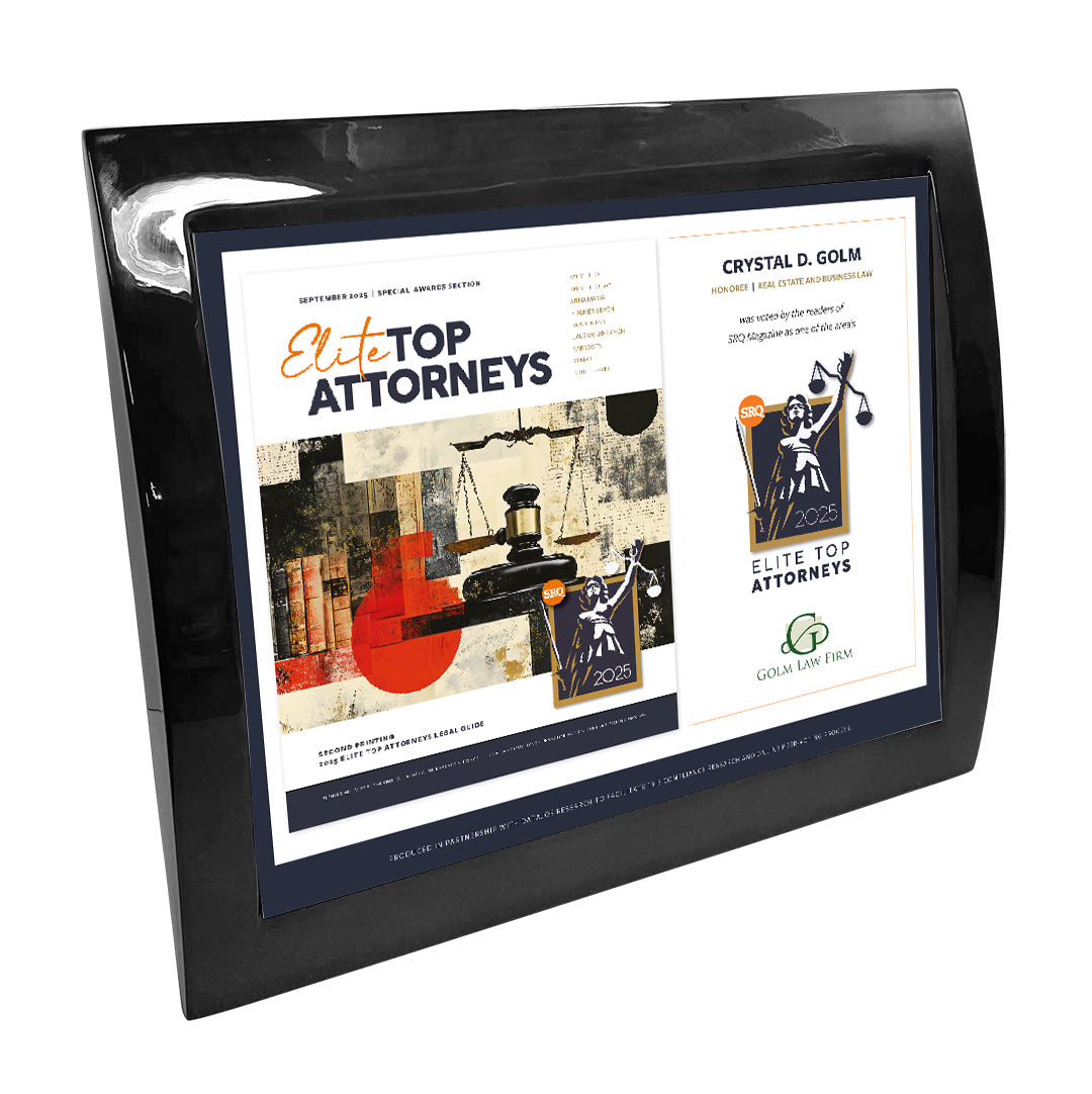 SRQ Elite Top Attorneys - Eclipse Plaque with Metal Inlay