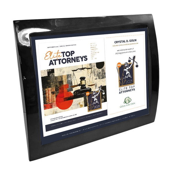 SRQ Elite Top Attorneys - Eclipse Plaque with Metal Inlay