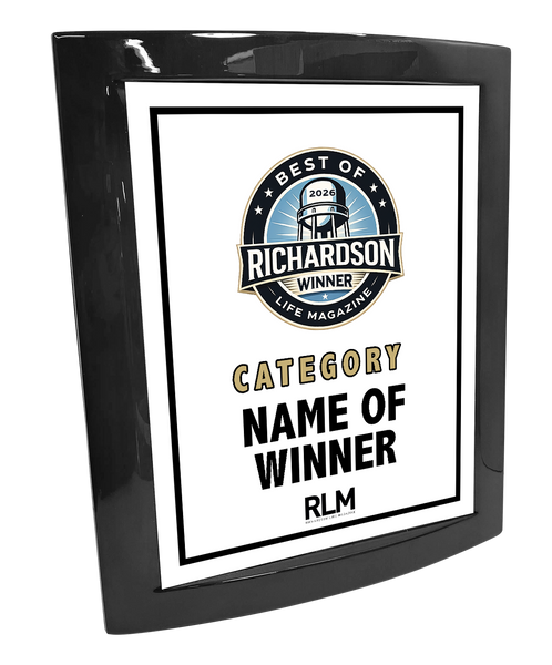 RLM - Best of Richardson Life Magazine - Eclipse Plaque with Metal Inlay