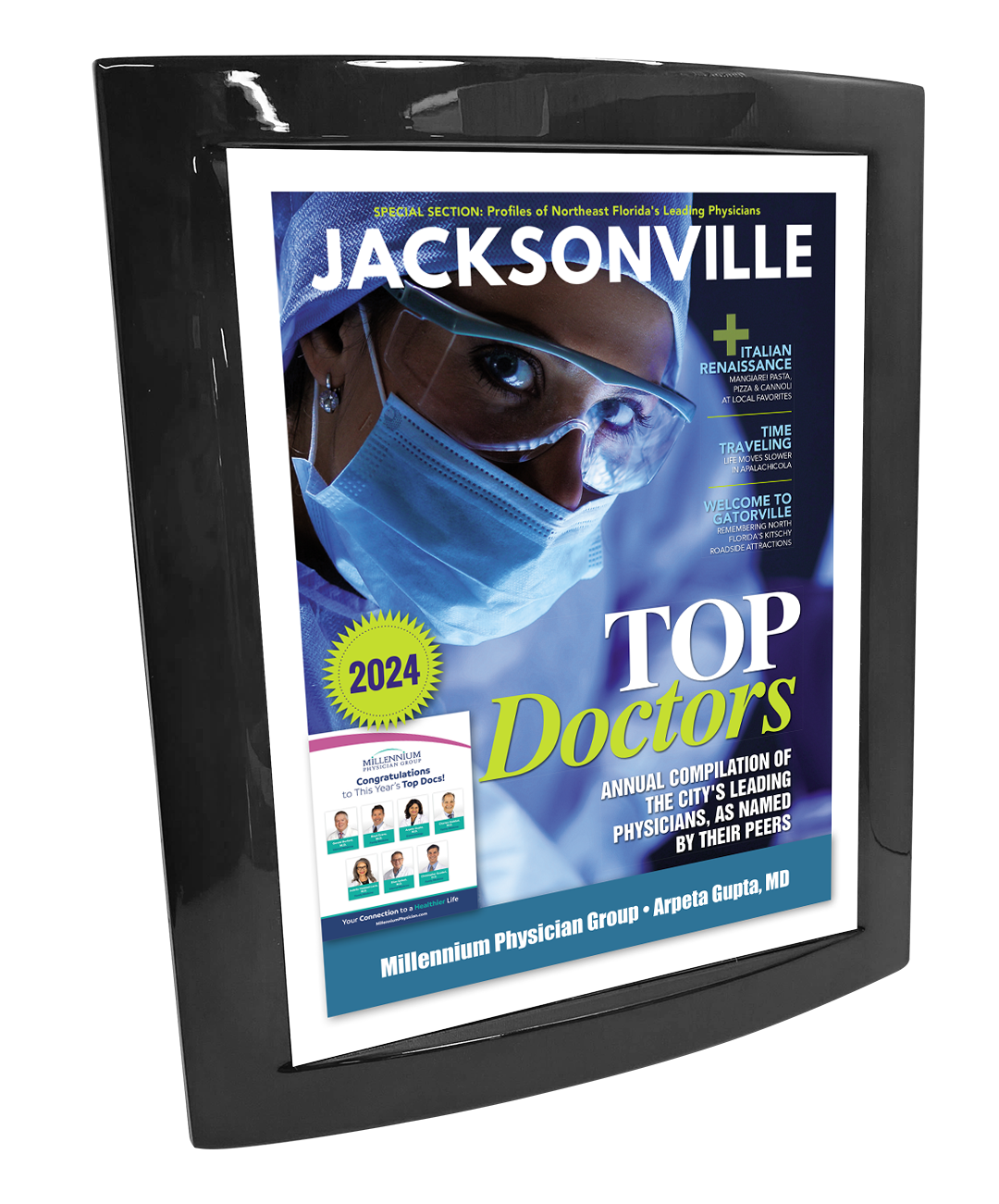 Jacksonville Magazine - Top Doctors - Eclipse Plaque with Metal Inlay