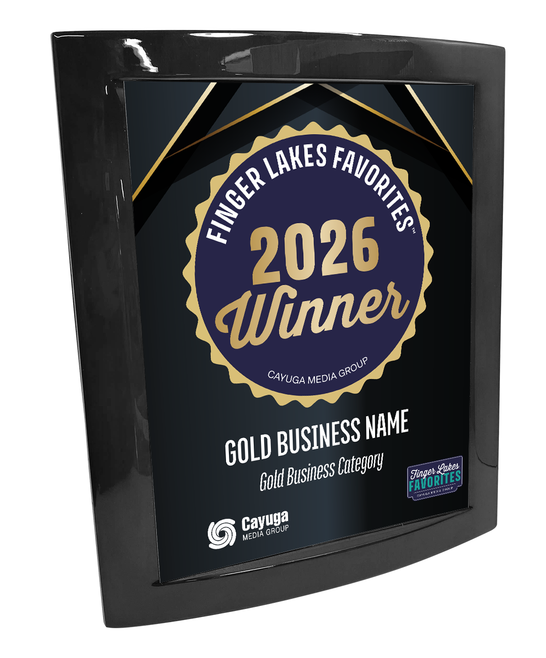Finger Lakes Favorites - Eclipse Plaque with Metal Inlay
