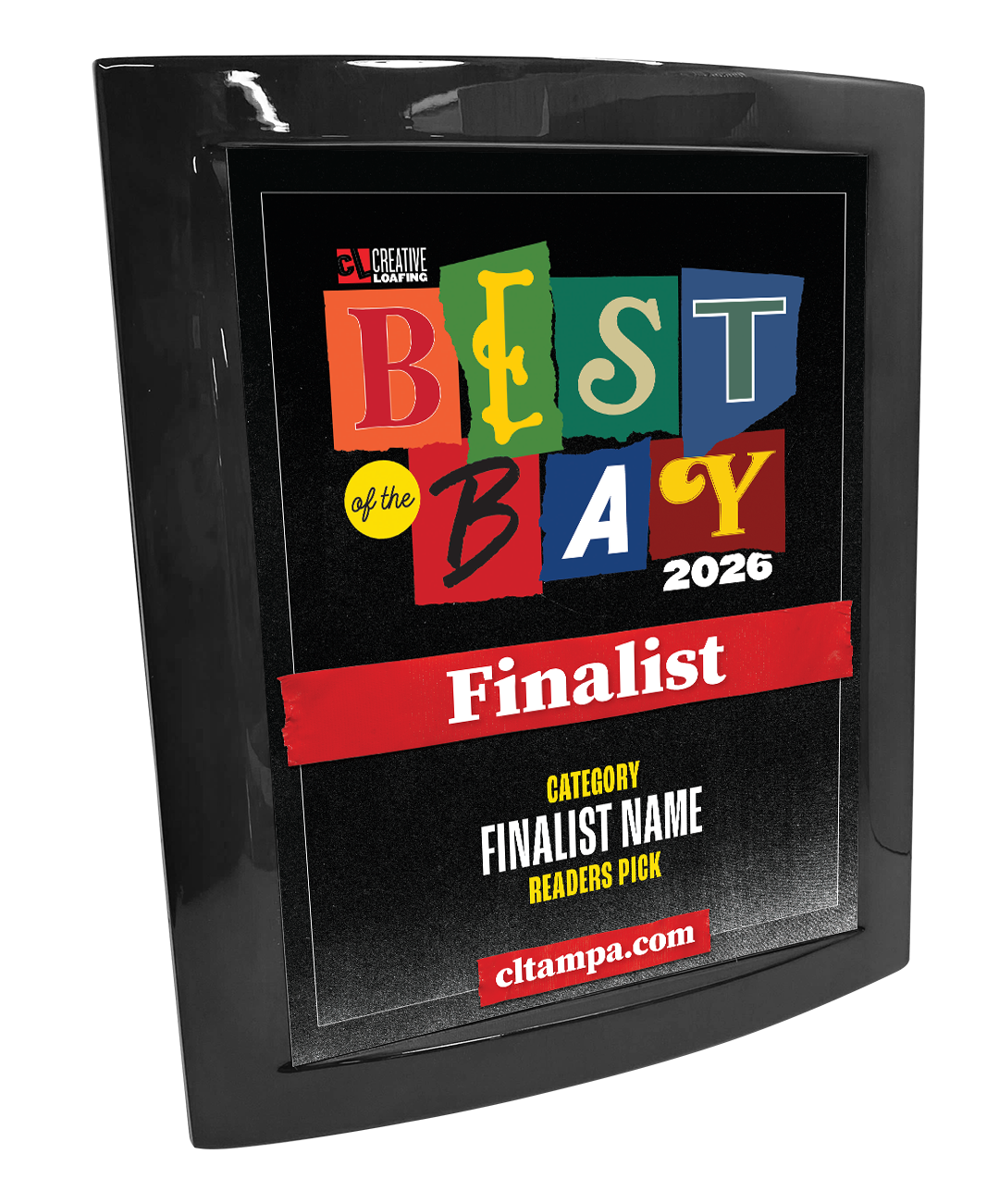 CL Tampa Bay Best of the Bay | Eclipse Plaque with Metal Inlay