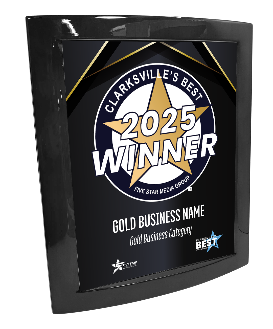 Clarksville's Best - Eclipse Plaque with Metal Inlay