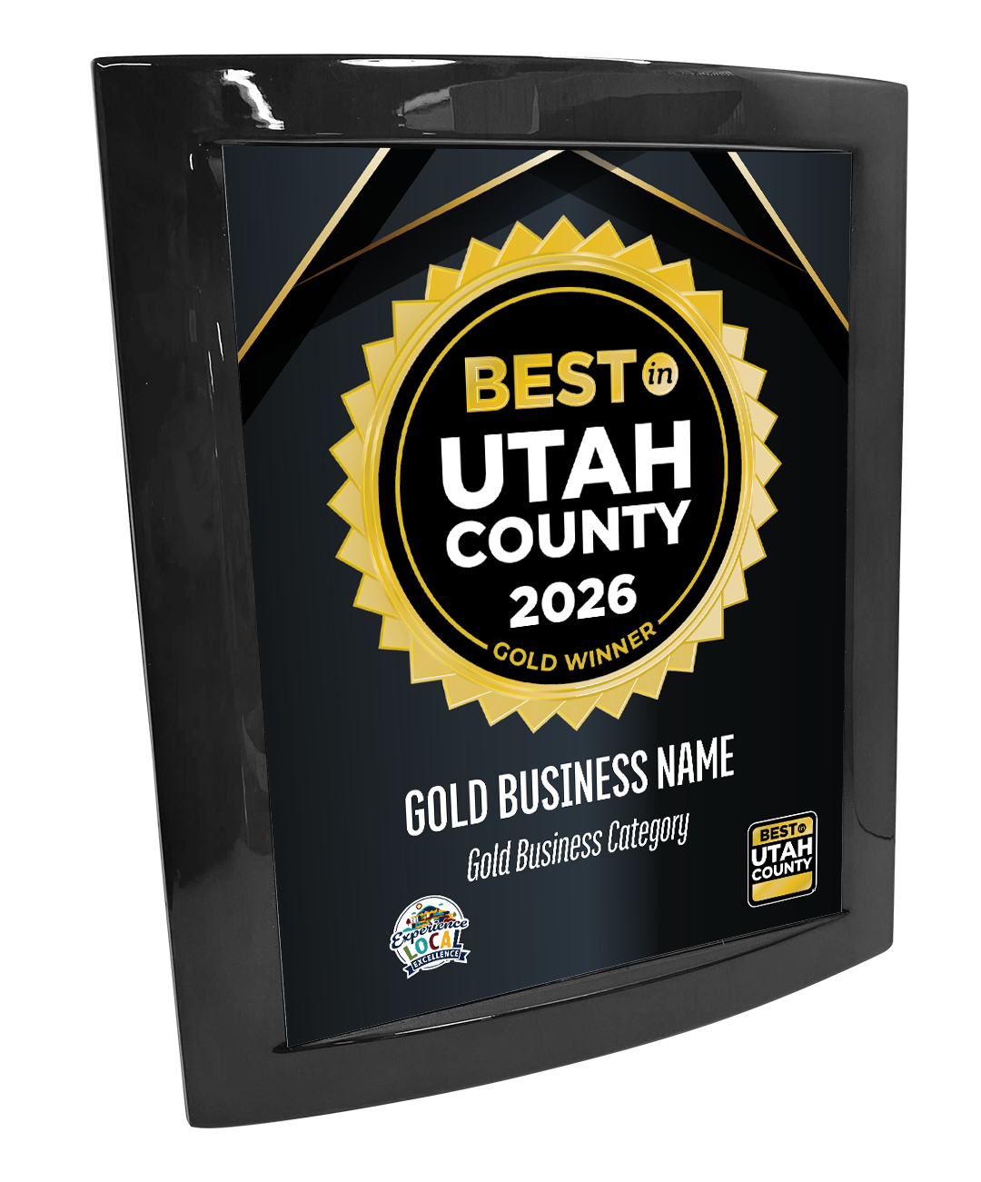 Best in Utah County - Eclipse Plaque with Metal Inlay