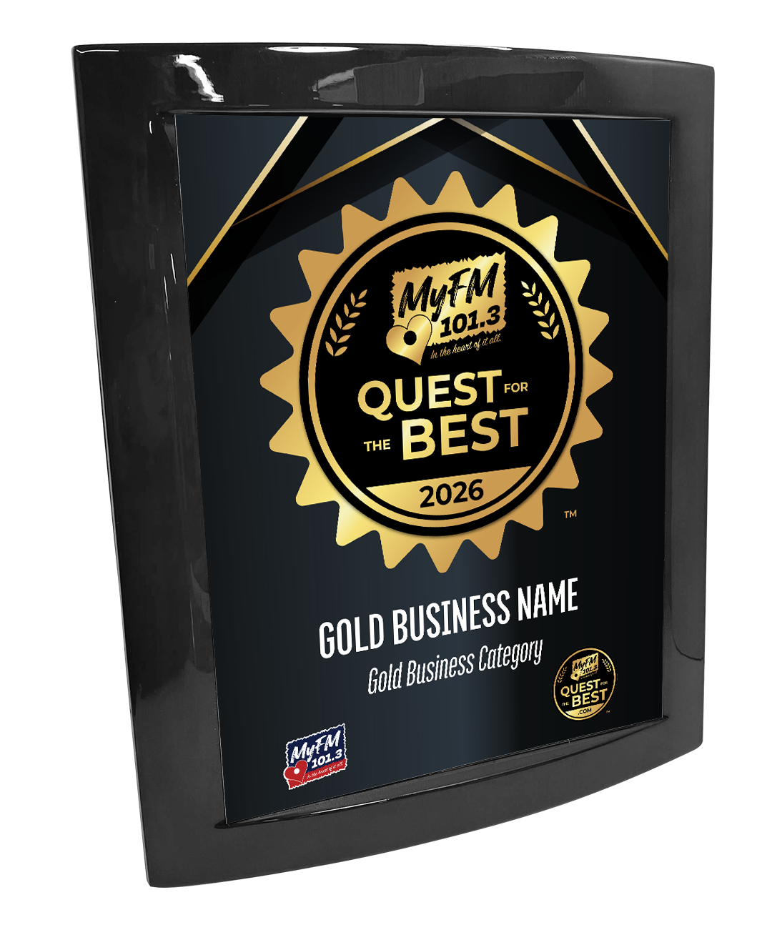 MyFM Quest for the Best - Eclipse Plaque with Metal Inlay