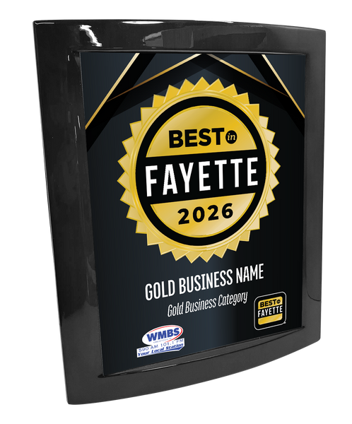 Best in Fayette - Eclipse Plaque with Metal Inlay