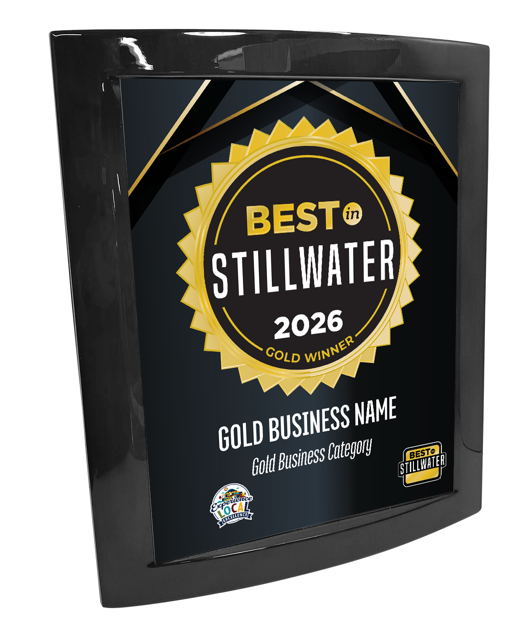 Best in Stillwater - Eclipse Plaque with Metal Inlay