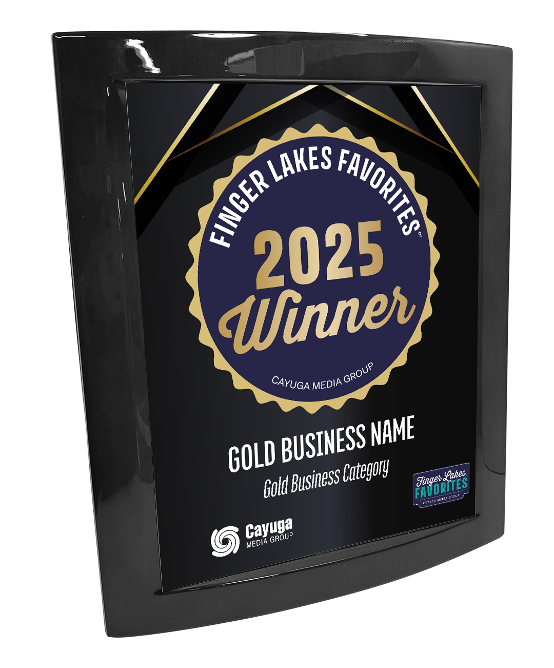 Finger Lakes Favorites - Eclipse Plaque with Metal Inlay