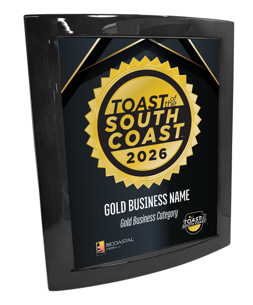 Toast of the South Coast - Eclipse Plaque with Metal Inlay
