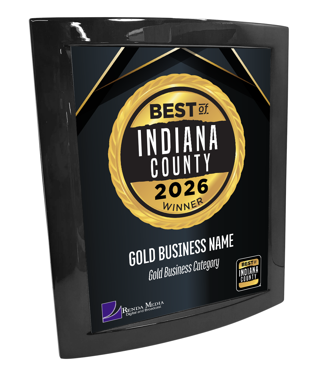 Best of Indiana County - Eclipse Plaque with Metal Inlay