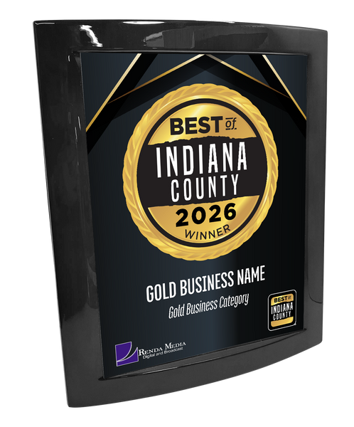 Best of Indiana County - Eclipse Plaque with Metal Inlay