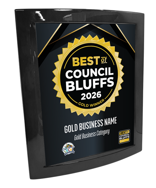 Best of Council Bluffs - Eclipse Plaque with Metal Inlay