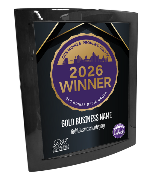 Des Moines' People's Choice - Eclipse Plaque with Metal Inlay