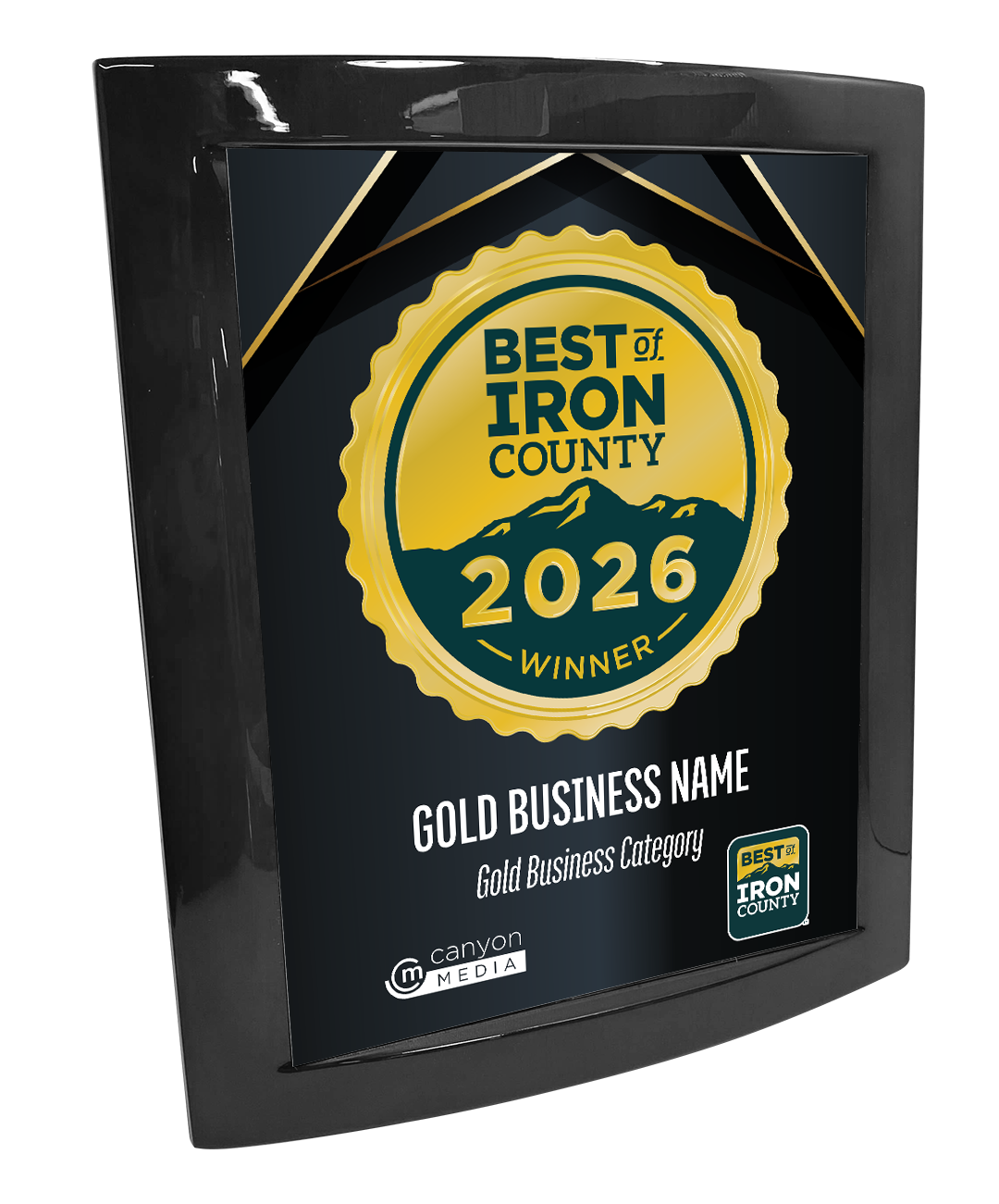 Best of Iron County - Eclipse Plaque with Metal Inlay
