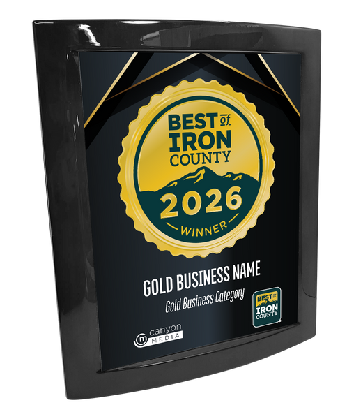 Best of Iron County - Eclipse Plaque with Metal Inlay