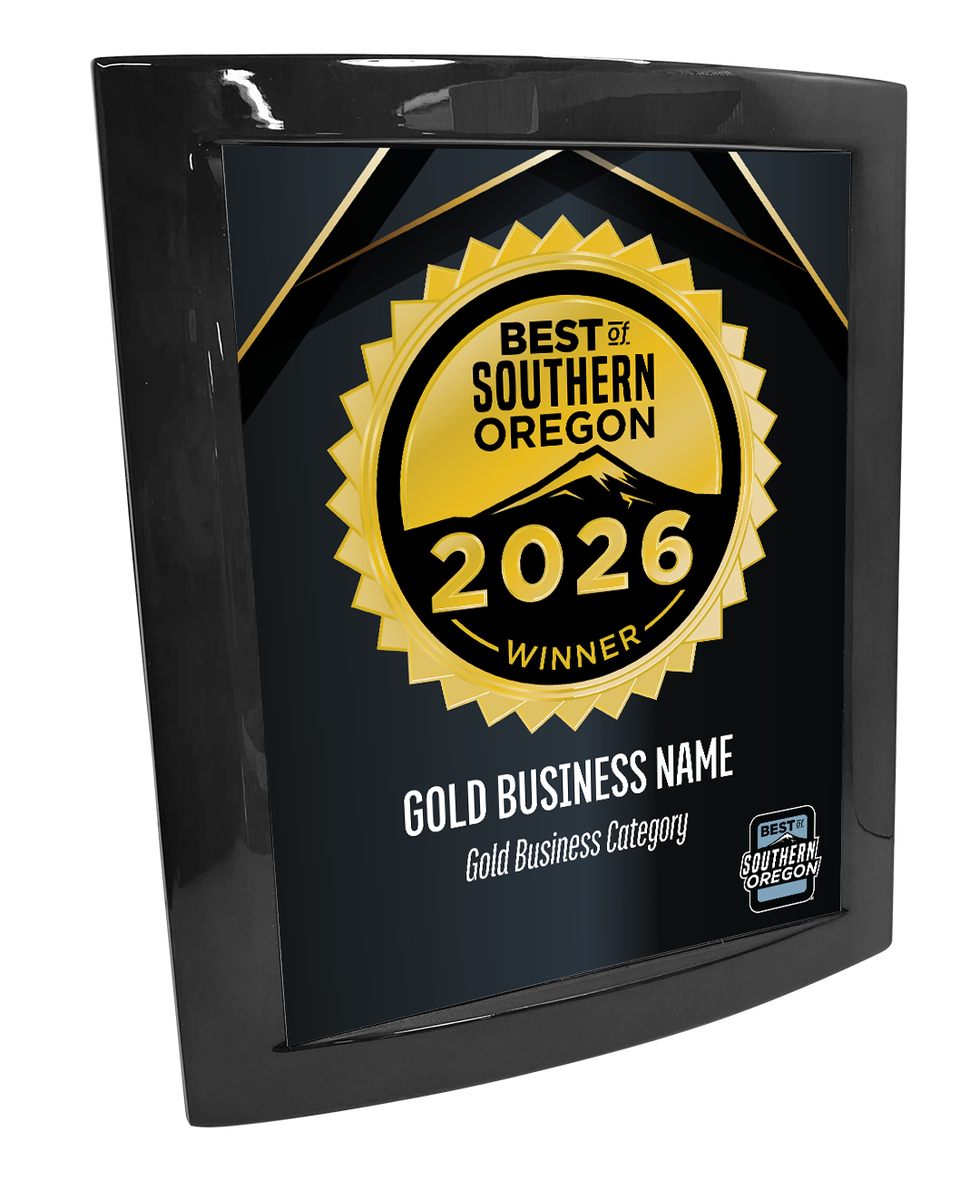 Best of Southern Oregon - Eclipse Plaque with Metal Inlay