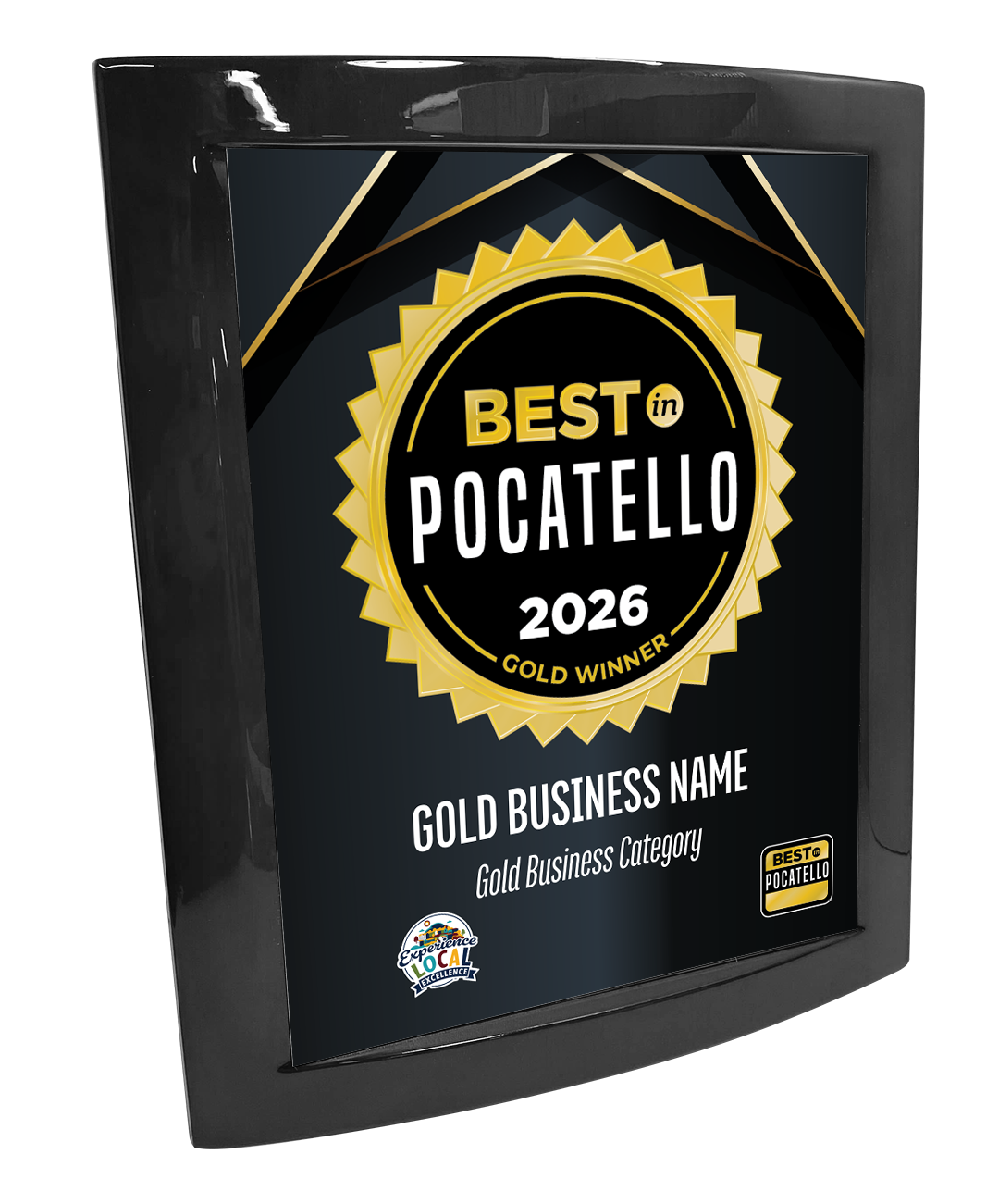 Best in Pocatello - Eclipse Plaque with Metal Inlay