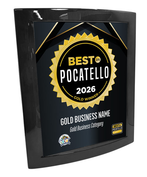Best in Pocatello - Eclipse Plaque with Metal Inlay