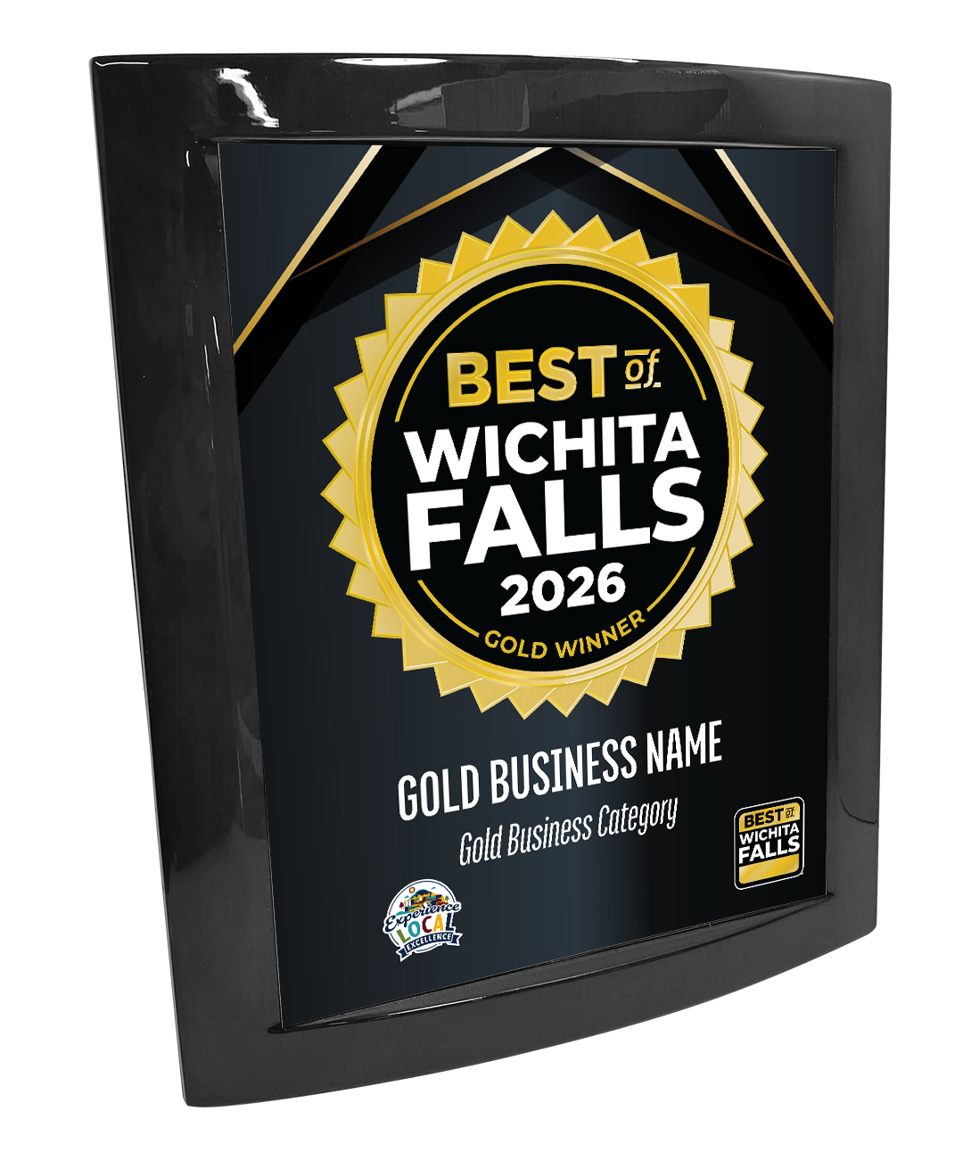 Best of Wichita Falls - Eclipse Plaque with Metal Inlay