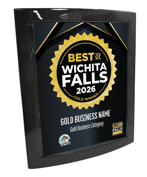 Best of Wichita Falls - Eclipse Plaque with Metal Inlay