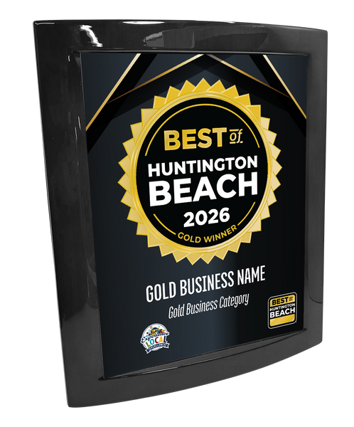 Best of Huntington Beach - Eclipse Plaque with Metal Inlay