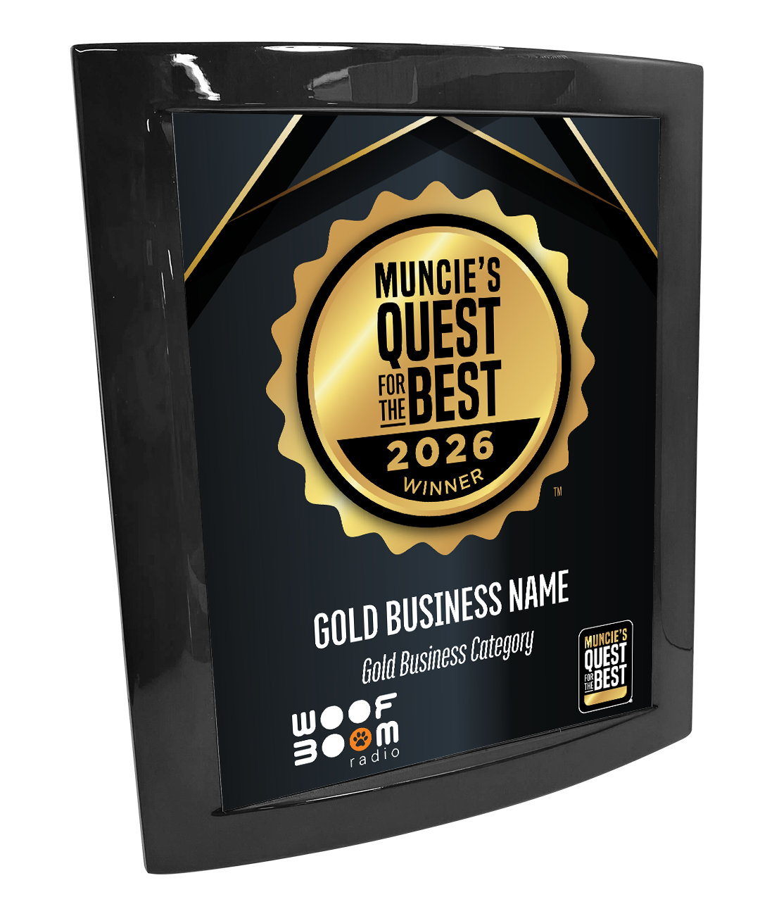 Muncie's Quest for the Best - Eclipse Plaque with Metal Inlay