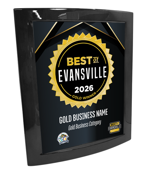 Best of Evansville - Eclipse Plaque with Metal Inlay