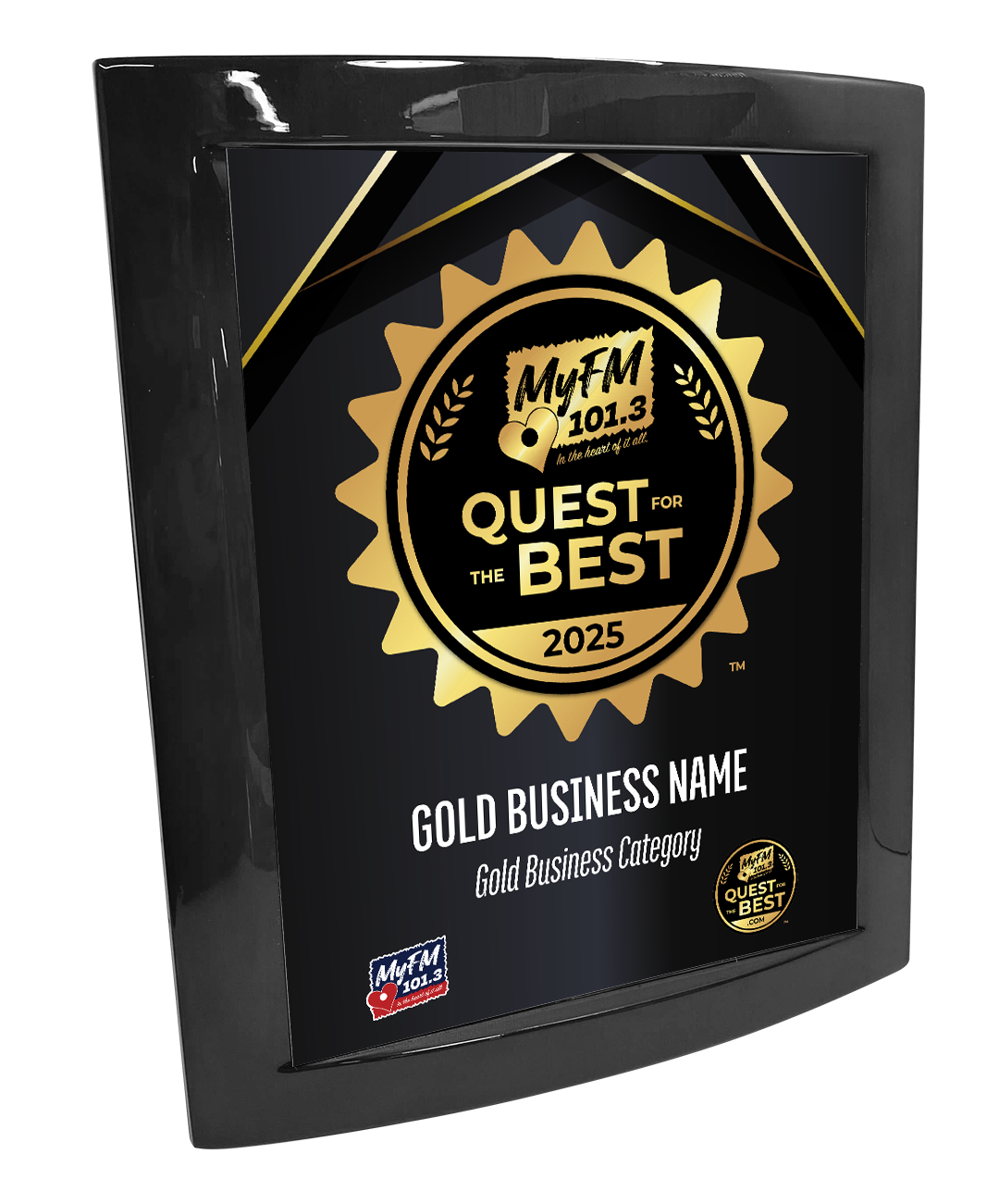 MyFM Quest for the Best - Eclipse Plaque with Metal Inlay