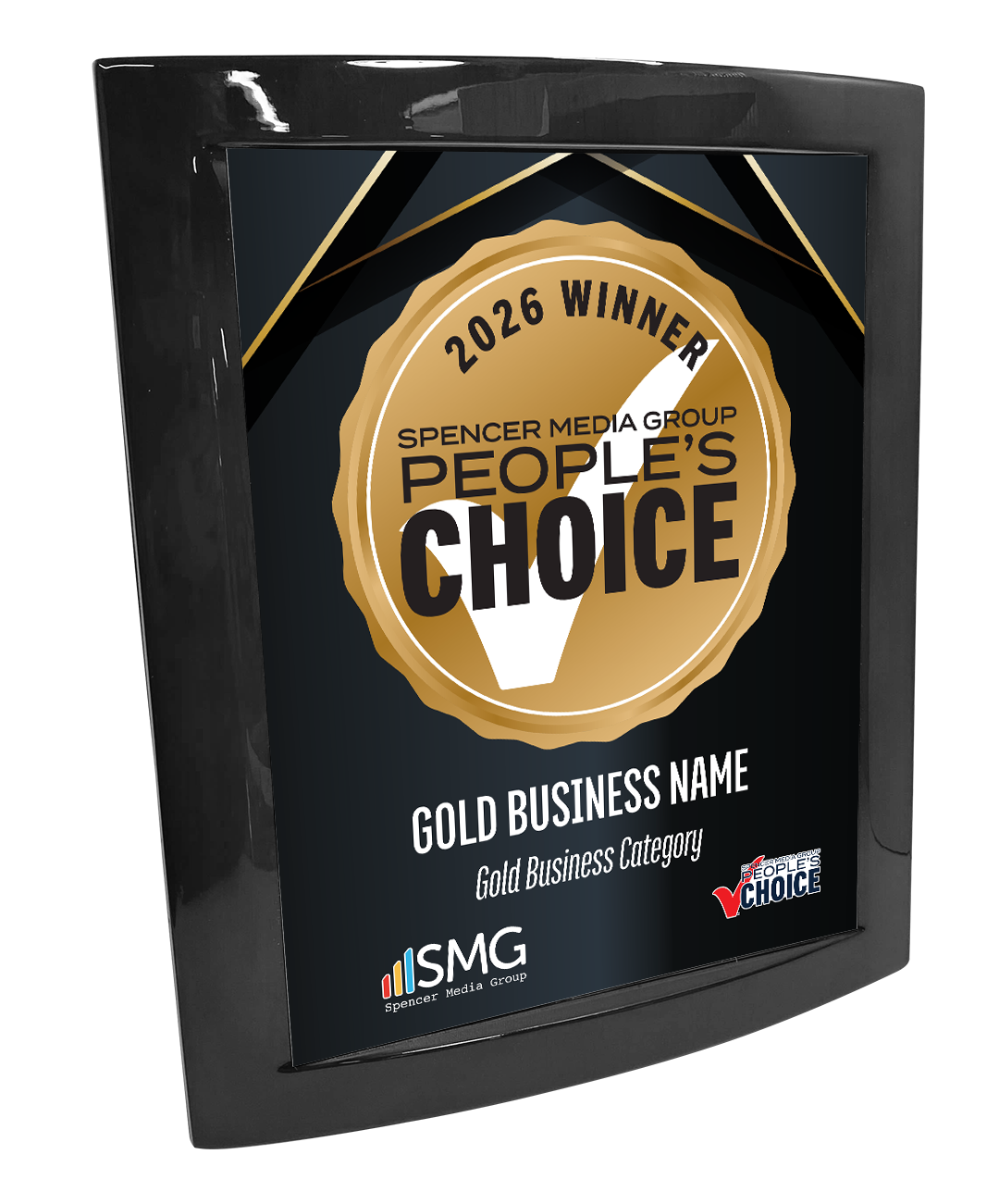 Spencer Media Group People's Choice - Eclipse Plaque with Metal Inlay