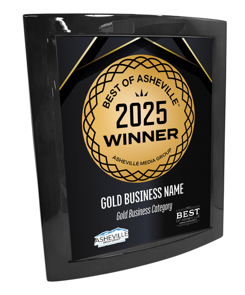 Best of Asheville - Eclipse Plaque with Metal Inlay