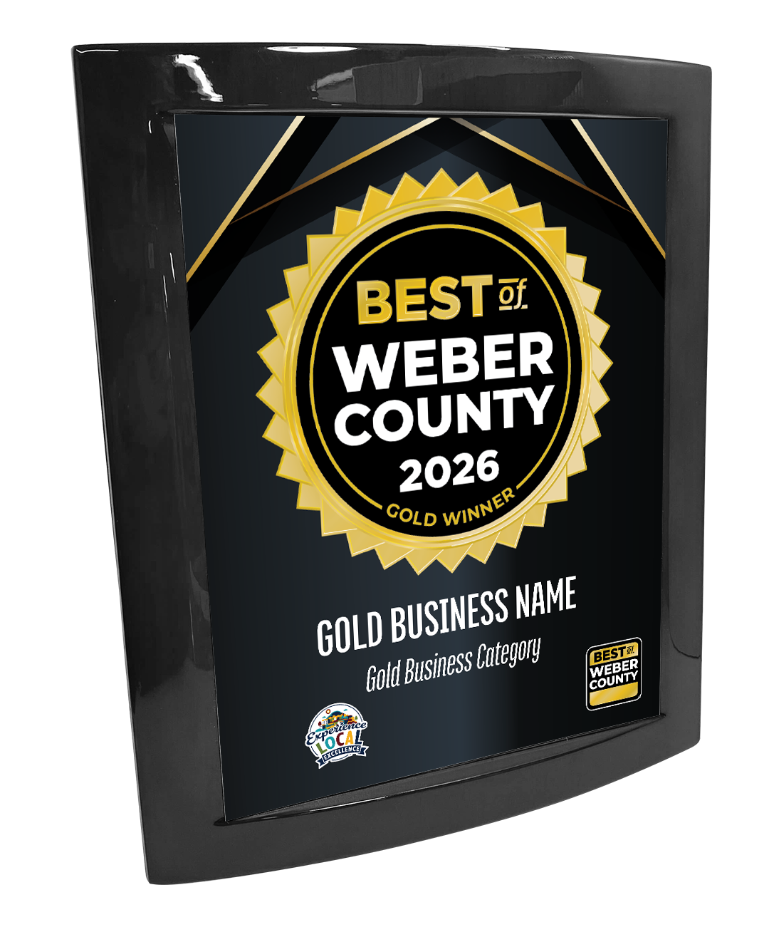 Best of Weber County - Eclipse Plaque with Metal Inlay