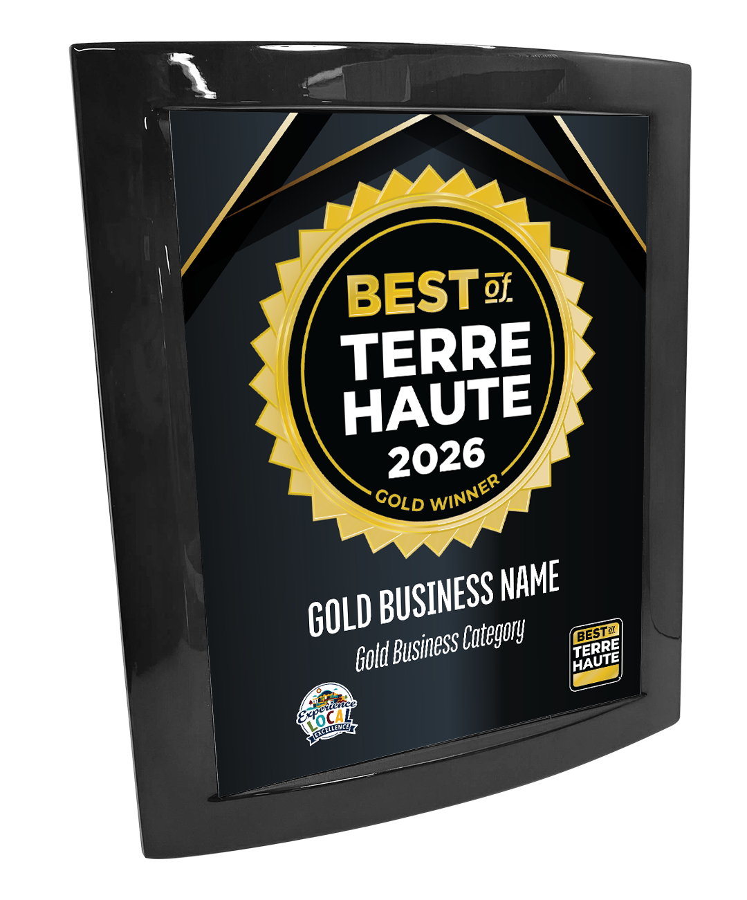 Best of Terre Haute - Eclipse Plaque with Metal Inlay