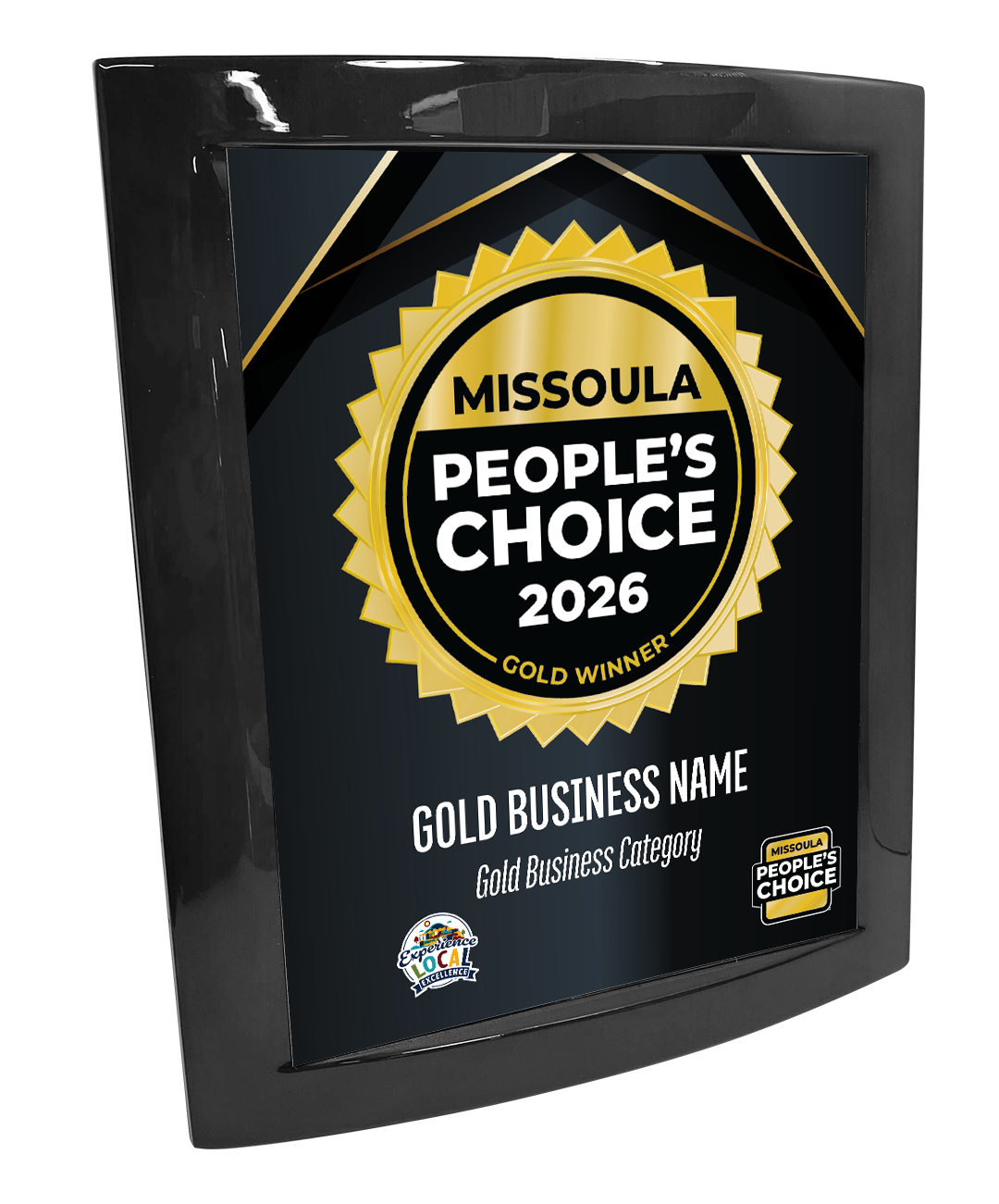 Missoula People's Choice - Eclipse Plaque with Metal Inlay