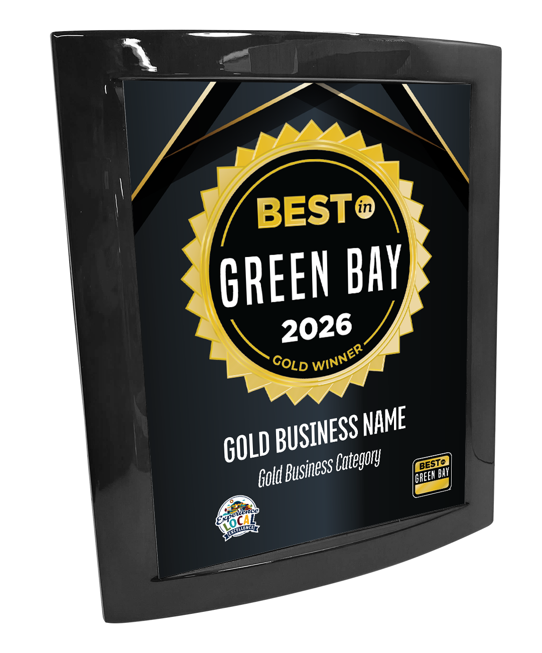 Best in Green Bay - Eclipse Plaque with Metal Inlay