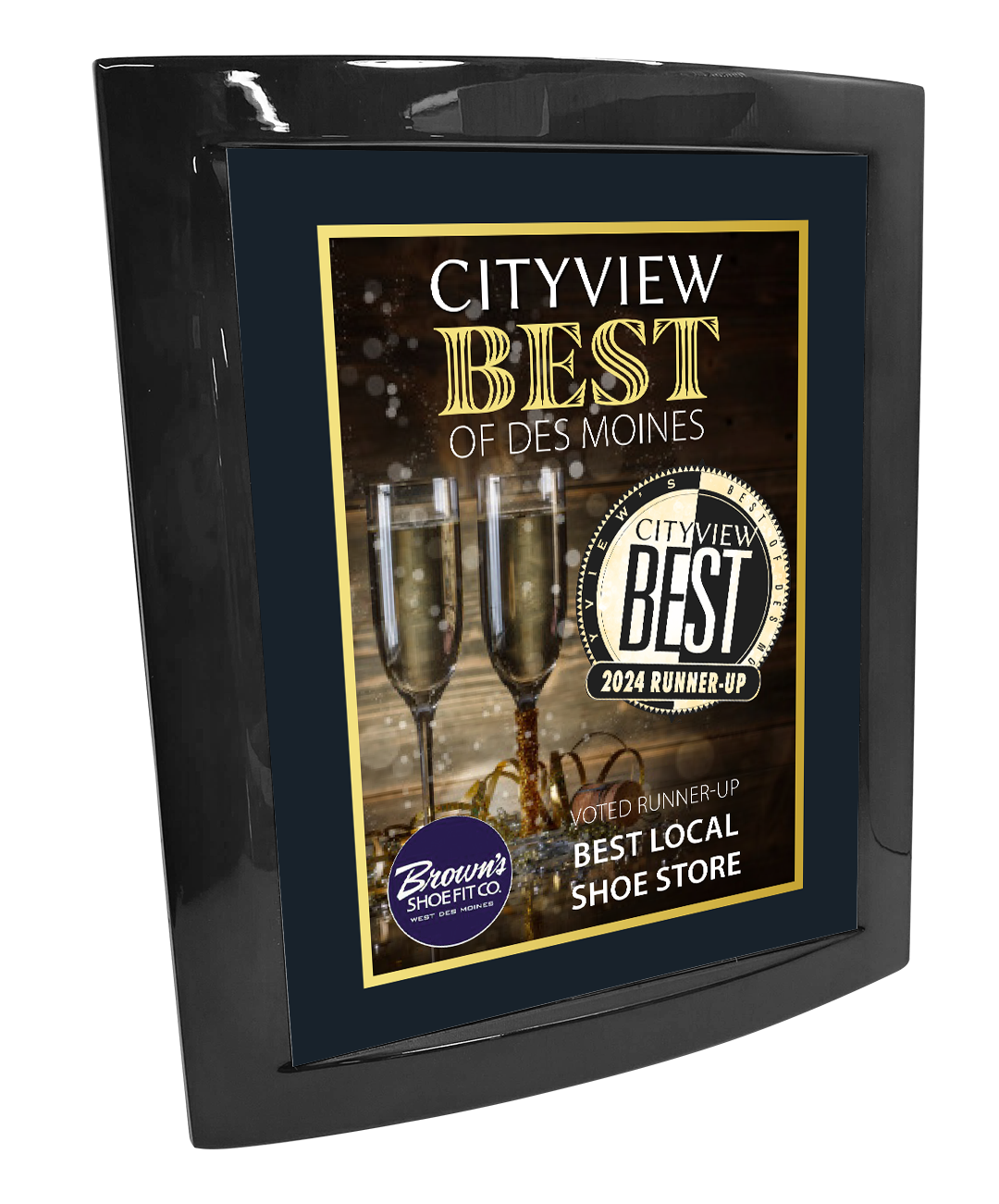 CITYVIEW - Best of Des Moines - Eclipse Plaque with Metal Inlay