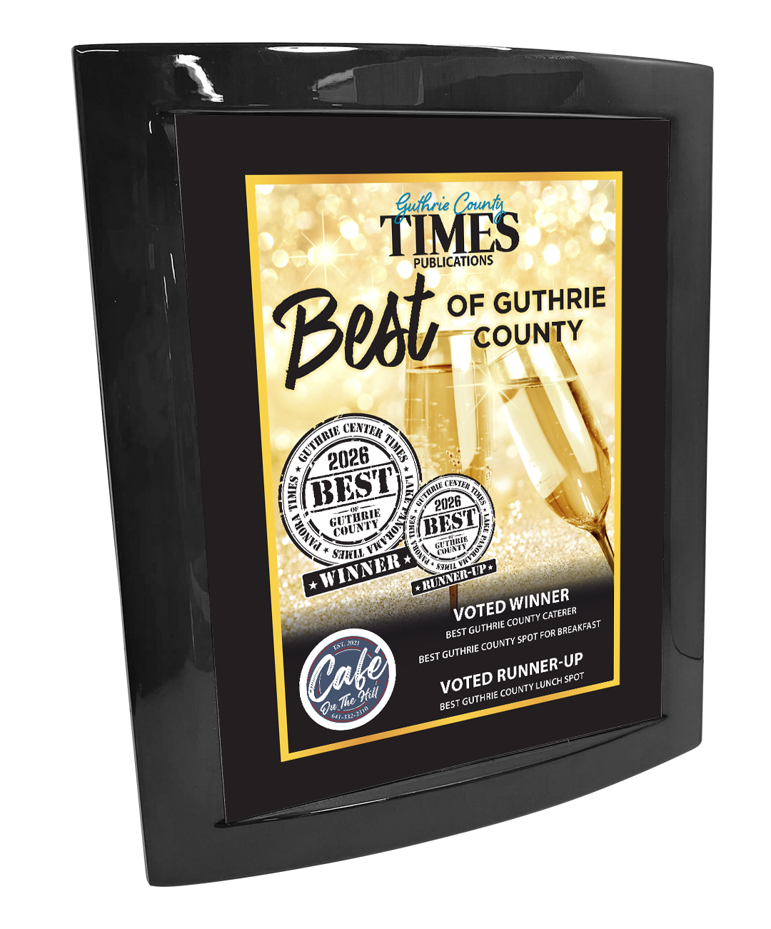 Guthrie Center Times - Best of Guthrie County - Eclipse Plaque with Metal Inlay