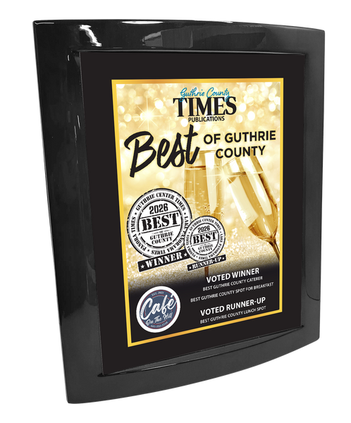 Guthrie Center Times - Best of Guthrie County - Eclipse Plaque with Metal Inlay