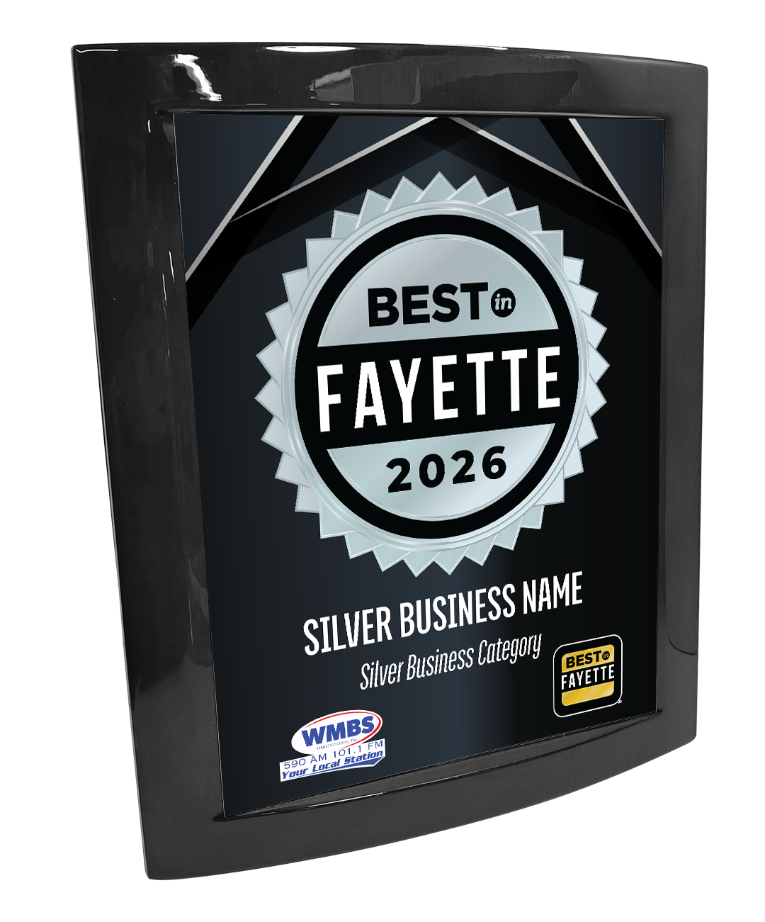 Best in Fayette - Eclipse Plaque with Metal Inlay